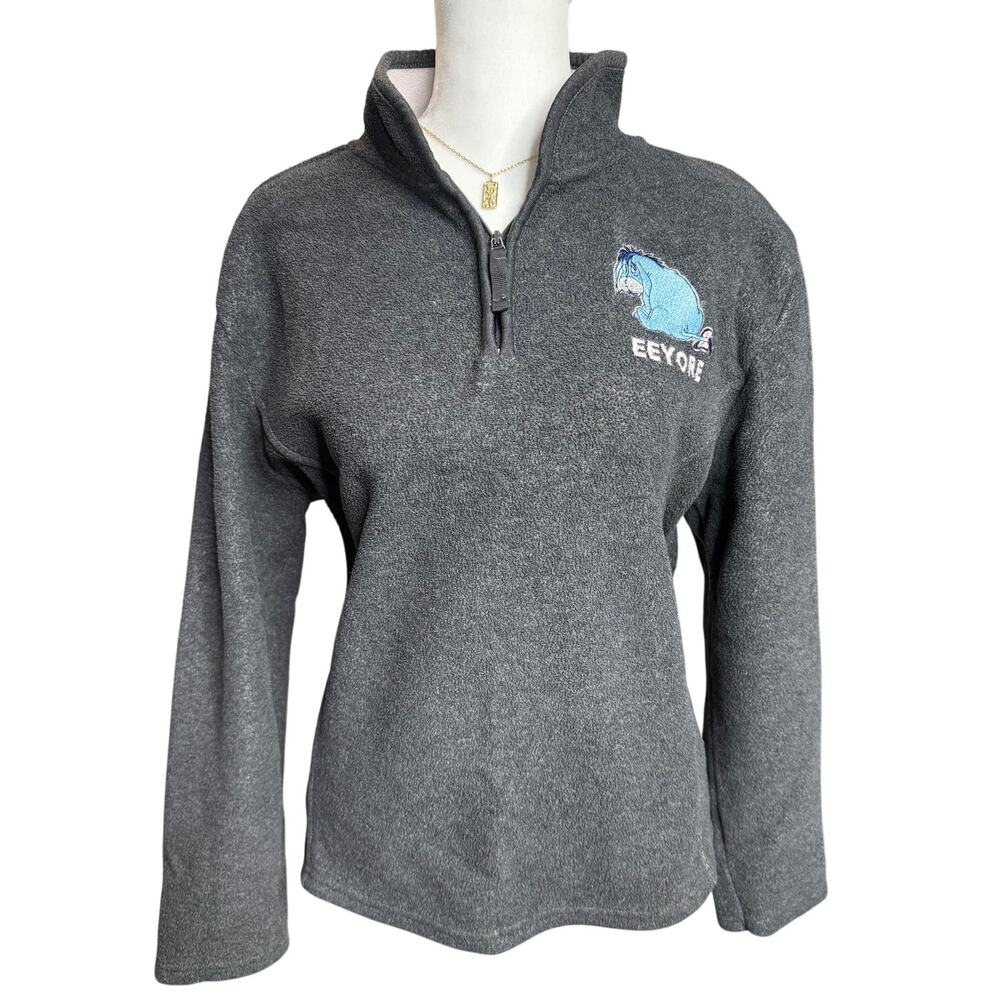 Vintage Disney Store Eeyore Quarter Zip Fleece M RARE